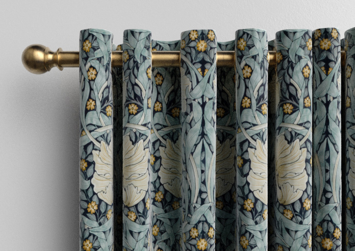 William Morris At Home Pimpernel Velvet, Indigo - Made to Measure Curtains - Image 12